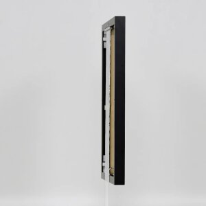 Efektowa aluminiowa ramka na zdjęcia Quadro 25x35 cm czarne szkło akrylowe