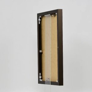 Efektowa aluminiowa ramka na zdjęcia Quadro 25x35 cm brązowe szkło akrylowe