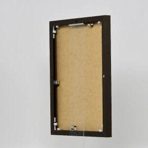 Efektowa aluminiowa ramka na zdjęcia Quadro 25x35 cm brązowe szkło akrylowe