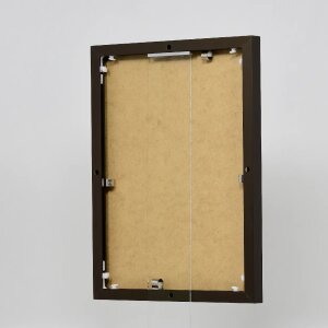 Efektowa aluminiowa ramka na zdjęcia Quadro 25x35 cm brązowe szkło akrylowe