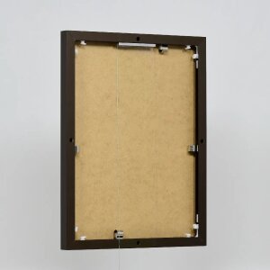 Efektowa aluminiowa ramka na zdjęcia Quadro 25x35 cm brązowe szkło akrylowe