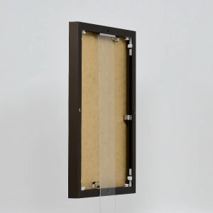 Efektowa aluminiowa ramka na zdjęcia Quadro 25x35 cm brązowe szkło akrylowe