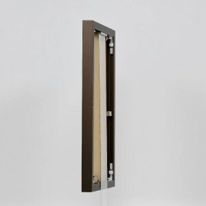 Efektowa aluminiowa ramka na zdjęcia Quadro 25x35 cm brązowe szkło akrylowe