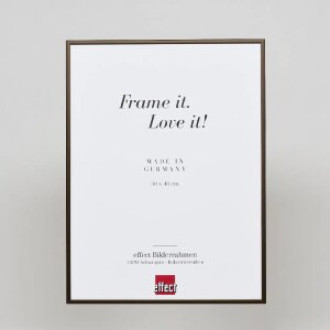 Efektowa aluminiowa ramka na zdjęcia Quadro 25x35 cm brązowe szkło akrylowe