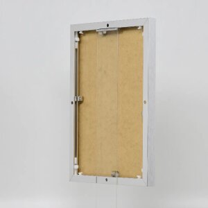 Efektowa aluminiowa ramka na zdjęcia Quadro 25x35 cm srebrna, szkło akrylowe o wysokim połysku