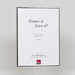 Efektowa aluminiowa ramka na zdjęcia Quadro 25x35 cm srebrna, szkło akrylowe o wysokim połysku