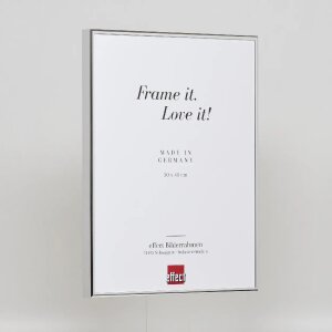 Efektowa aluminiowa ramka na zdjęcia Quadro 25x35 cm srebrna, szkło akrylowe o wysokim połysku
