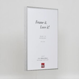 Efektowa aluminiowa ramka na zdjęcia Quadro 25x35 cm srebrna, szkło akrylowe o wysokim połysku