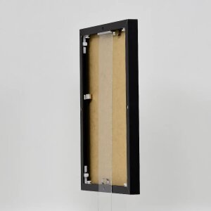 Efektowa aluminiowa ramka na zdjęcia Quadro 25x35 cm czarna, szkło akrylowe o wysokim połysku