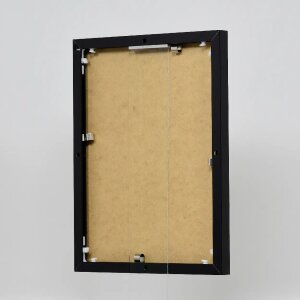 Efektowa aluminiowa ramka na zdjęcia Quadro 25x35 cm czarna, szkło akrylowe o wysokim połysku