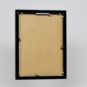 Efektowa aluminiowa ramka na zdjęcia Quadro 25x35 cm czarna, szkło akrylowe o wysokim połysku
