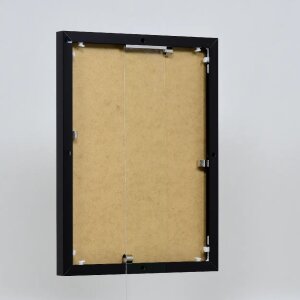Efektowa aluminiowa ramka na zdjęcia Quadro 25x35 cm czarna, szkło akrylowe o wysokim połysku