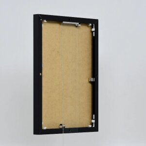 Efektowa aluminiowa ramka na zdjęcia Quadro 25x35 cm czarna, szkło akrylowe o wysokim połysku