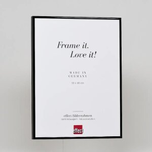 Efektowa aluminiowa ramka na zdjęcia Quadro 25x35 cm czarna, szkło akrylowe o wysokim połysku