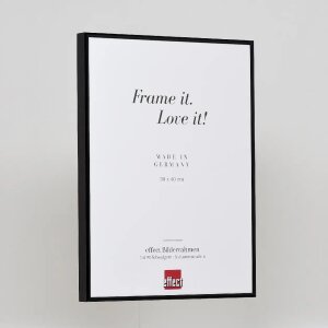 Efektowa aluminiowa ramka na zdjęcia Quadro 25x35 cm czarna, szkło akrylowe o wysokim połysku
