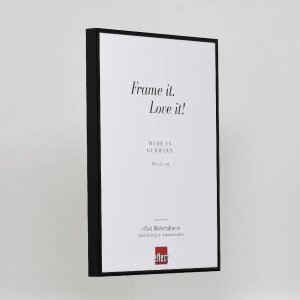 Efektowa aluminiowa ramka na zdjęcia Quadro 25x35 cm czarna, szkło akrylowe o wysokim połysku
