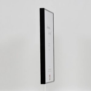 Efektowa aluminiowa ramka na zdjęcia Quadro 25x35 cm czarna, szkło akrylowe o wysokim połysku