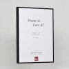 Efektowa aluminiowa ramka na zdjęcia Quadro 25x35 cm czarna, szkło akrylowe o wysokim połysku