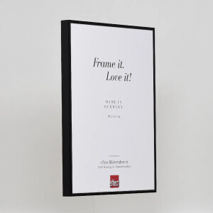 Efektowa aluminiowa ramka na zdjęcia Quadro 25x50 cm czarne szkło akrylowe o wysokim połysku