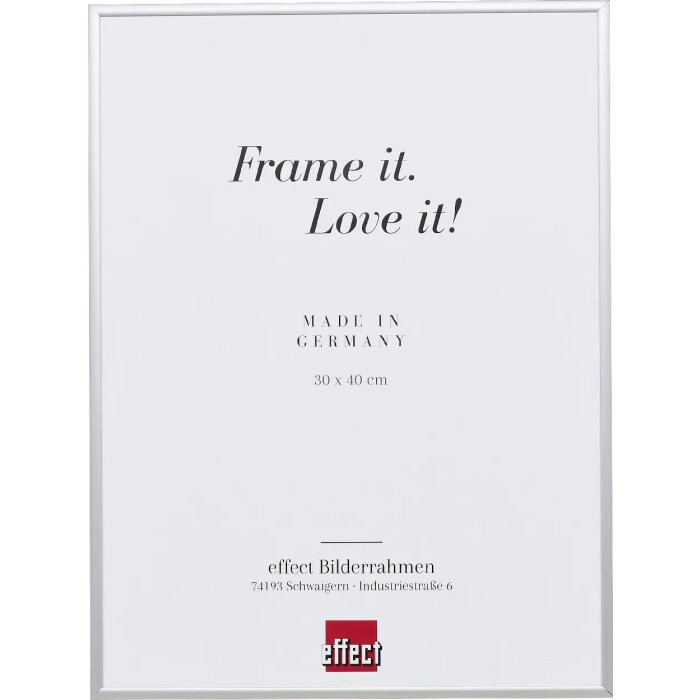 Efektowa aluminiowa rama do zdjęć Quadro 50x50 cm srebrne szkło akrylowe