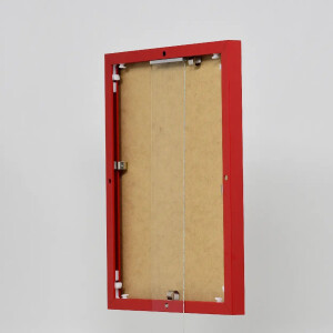 Efektowa aluminiowa rama do zdjęć Quadro 50x50 cm czerwona do szkła akrylowego i Alu-Dibond