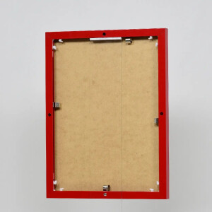 Efektowa aluminiowa rama do zdjęć Quadro 50x50 cm czerwona do szkła akrylowego i Alu-Dibond