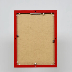 Efektowa aluminiowa rama do zdjęć Quadro 50x50 cm czerwona do szkła akrylowego i Alu-Dibond