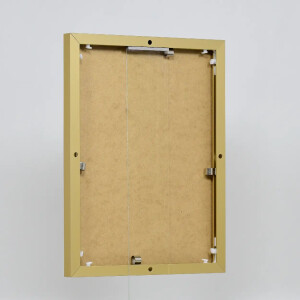Efektowa aluminiowa rama do zdjęć Quadro 50x50 cm złote szkło akrylowe