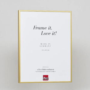 Efektowa aluminiowa rama do zdjęć Quadro 50x50 cm złote szkło akrylowe