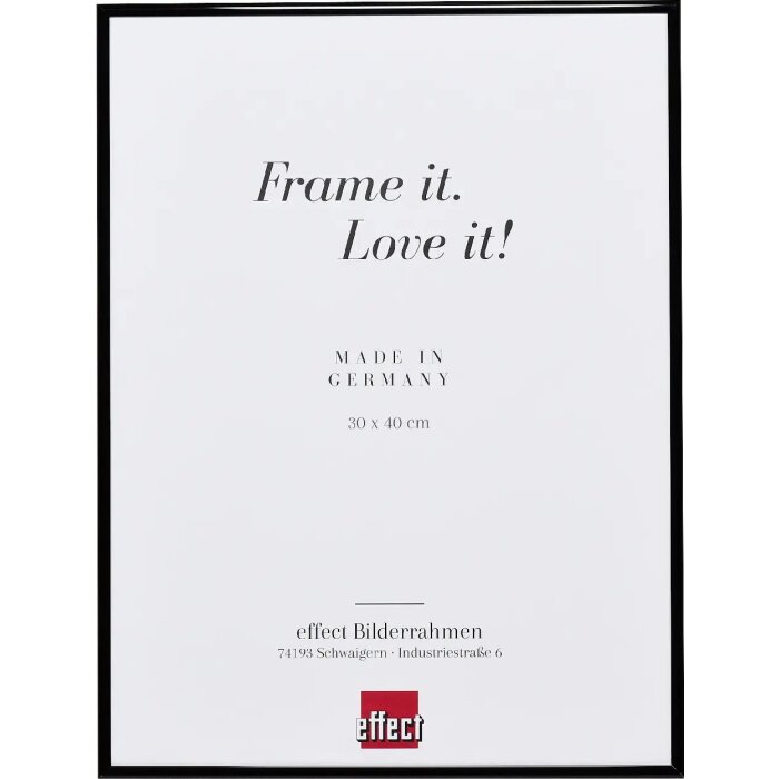 Efektowa aluminiowa rama do zdjęć Quadro 62x93 cm czarne szkło akrylowe o wysokim połysku