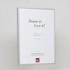 Efektowa aluminiowa ramka na zdjęcia Quadro 14,8x21 cm srebrne szkło akrylowe