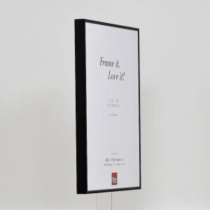 Efektowa aluminiowa ramka na zdjęcia Quadro 14,8x21 cm czarne szkło akrylowe o wysokim połysku