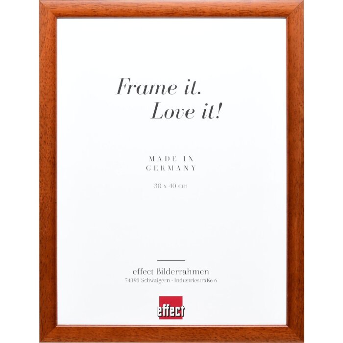effect Holz-Bilderrahmen Profil 43 braun 7x10 cm mit Kunstglas