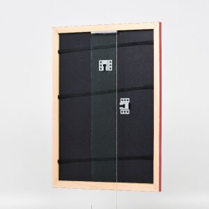 Effect Holz-Bilderrahmen Profil 43 rot hochglanz 9x13 cm Kunstglas