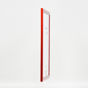 Effect Holz-Bilderrahmen Profil 43 rot hochglanz 9x13 cm Kunstglas