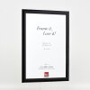 Effect Holz-Bilderrahmen Profil 43 schwarz hochglanz 29,7x42 cm Kunstglas