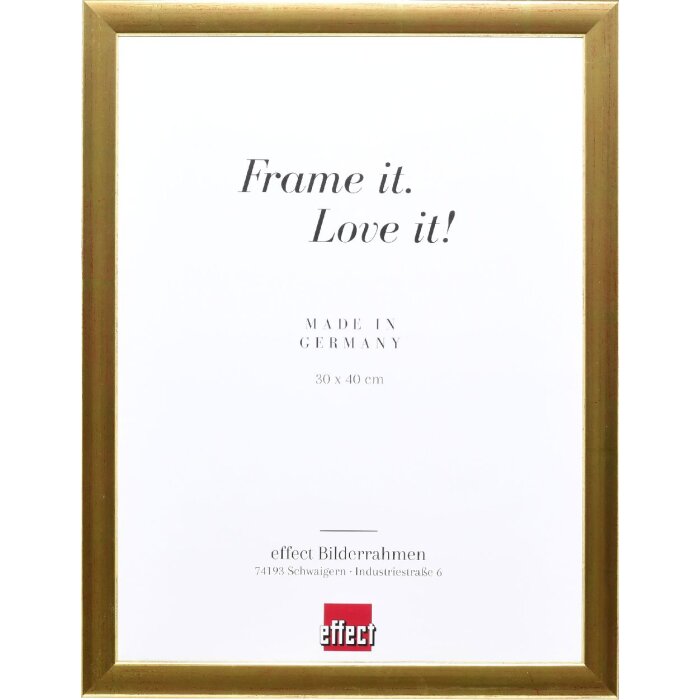 Effect Holz-Bilderrahmen Profil 43 gold 30x45 cm