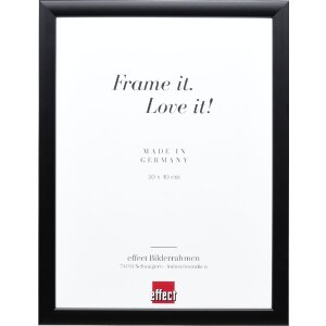 Effect Holzbilderrahmen Profil 43 schwarz 30x45 cm Kunstglas
