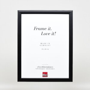 effect Holz-Bilderrahmen Profil 43 schwarz 35x100 cm Kunstglas