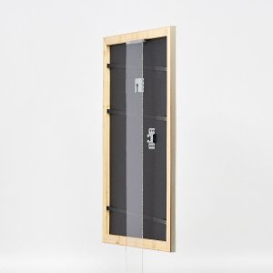 Effect Holz-Bilderrahmen Profil 43 silber 35x50 cm Kunstglas 0432-3550-01