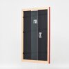 Effect Holz-Bilderrahmen Profil 43 rot hochglanz 35x50 cm Kunstglas