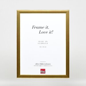 effect Holz-Bilderrahmen Profil 43 gold 40x40 cm Kunstglas