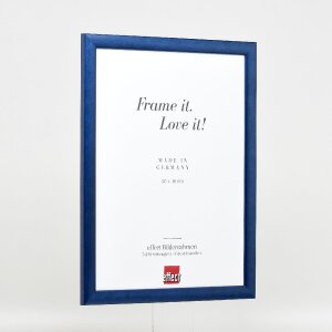 Effect Holz-Bilderrahmen Profil 43 royalblau 40x40 cm Kunstglas