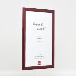 Effect Holz-Bilderrahmen Profil 43 rot 40x50 cm Kunstglas