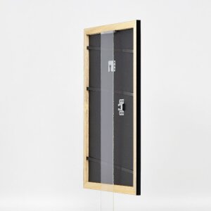 effect Holz-Bilderrahmen Profil 43 schwarz hochglanz 40x50 cm Kunstglas