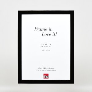 effect Holz-Bilderrahmen Profil 43 schwarz hochglanz 40x50 cm Kunstglas