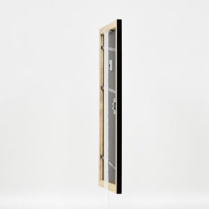 effect Holz-Bilderrahmen Profil 43 schwarz hochglanz 40x50 cm Kunstglas