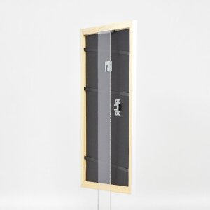 Effect Holz-Bilderrahmen Profil 43 weiß hochglanz 40x50 cm Kunstglas