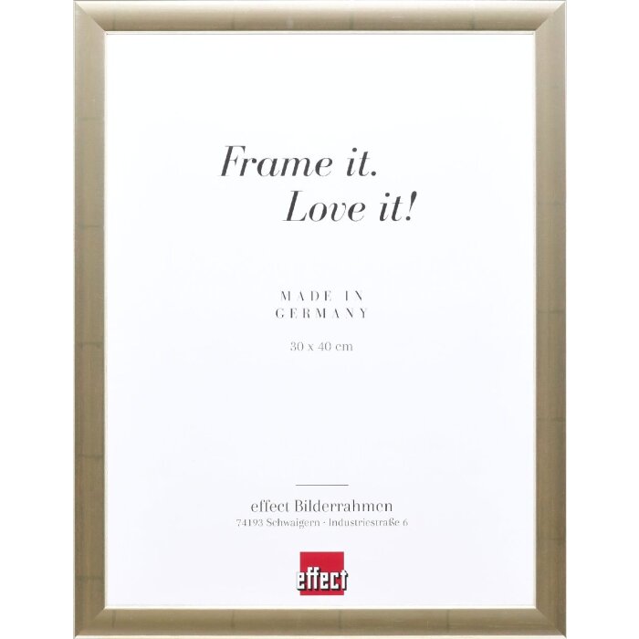 Effect Holz-Bilderrahmen Profil 43 silber 40x60 cm Kunstglas