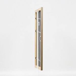 Effect Holz-Bilderrahmen Profil 43 silber 40x60 cm Kunstglas